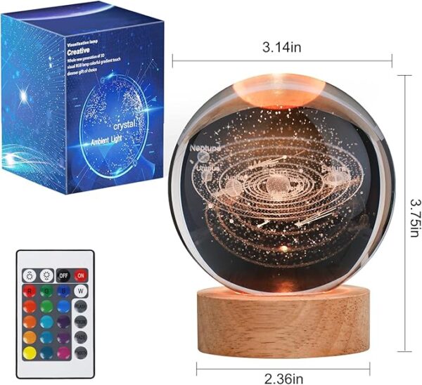 Large 3D Solar System Crystal Ball - Image 4